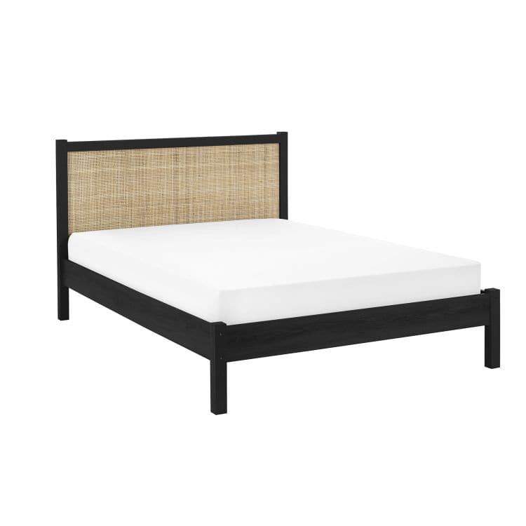 Corbridge 5ft Rattan Bedframe - Black - Image 4