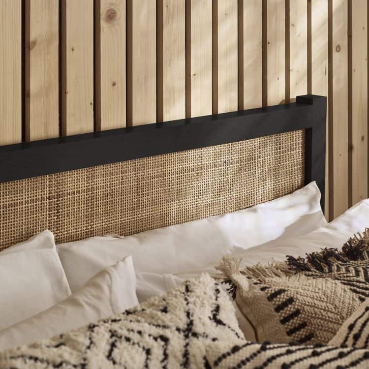 Corbridge 5ft Rattan Bedframe - Black - Image 2