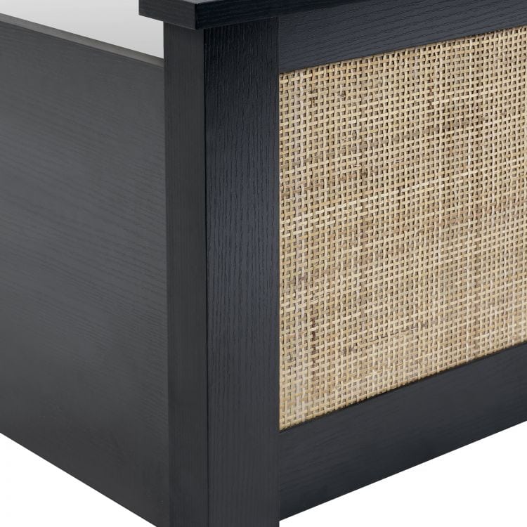 Corbridge 5ft Rattan Ottoman Bedframe - Black - Image 7