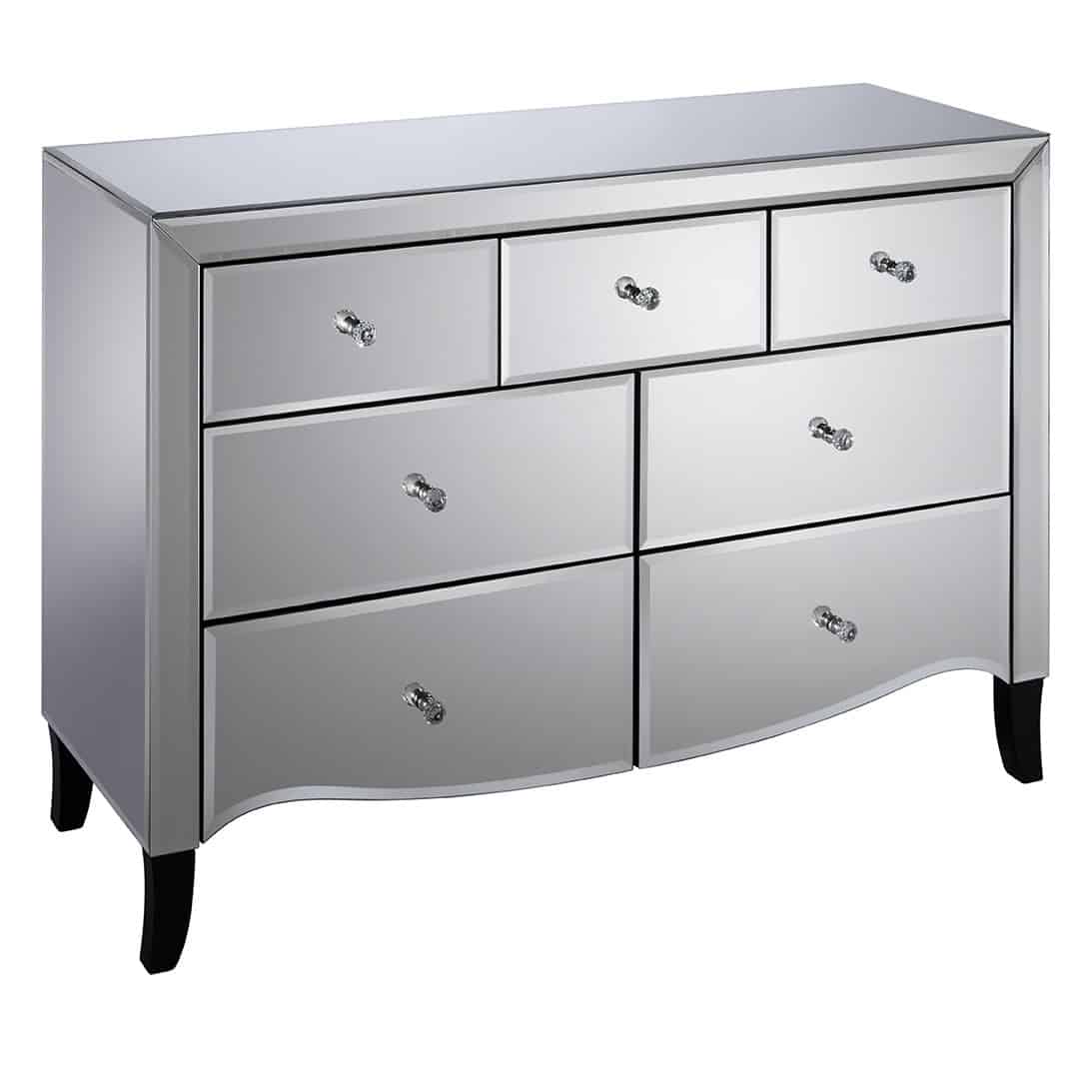 Palermo Mirrored 3 Over 4 Drawer Chest - Image 2