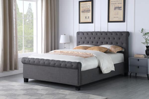Paris 4ft6 Gas Lift Bedframe - Grey - Image 2