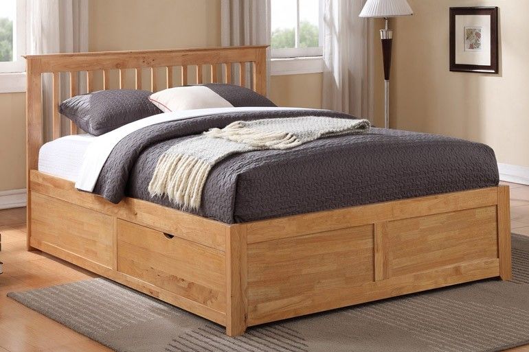 Flintshire 5ft Pentre 2 Drawer Bedframe - Oak - Image 2