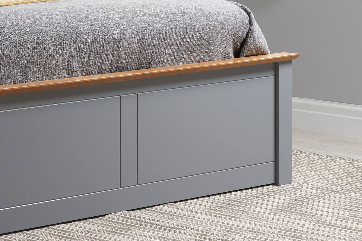 4ft6 Phoenix Ottoman - Stone Grey - Image 6