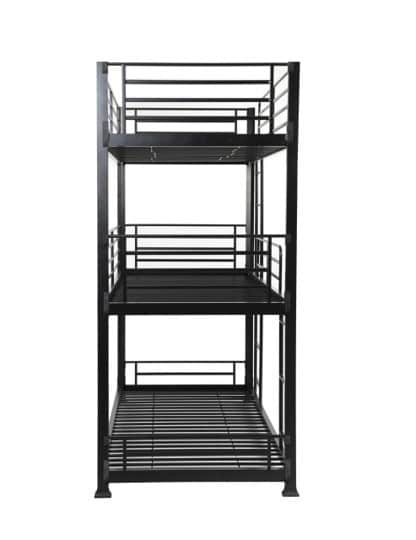 No Bolts 3ft Three Tier Contract Bunk Bed in Black - Image 4