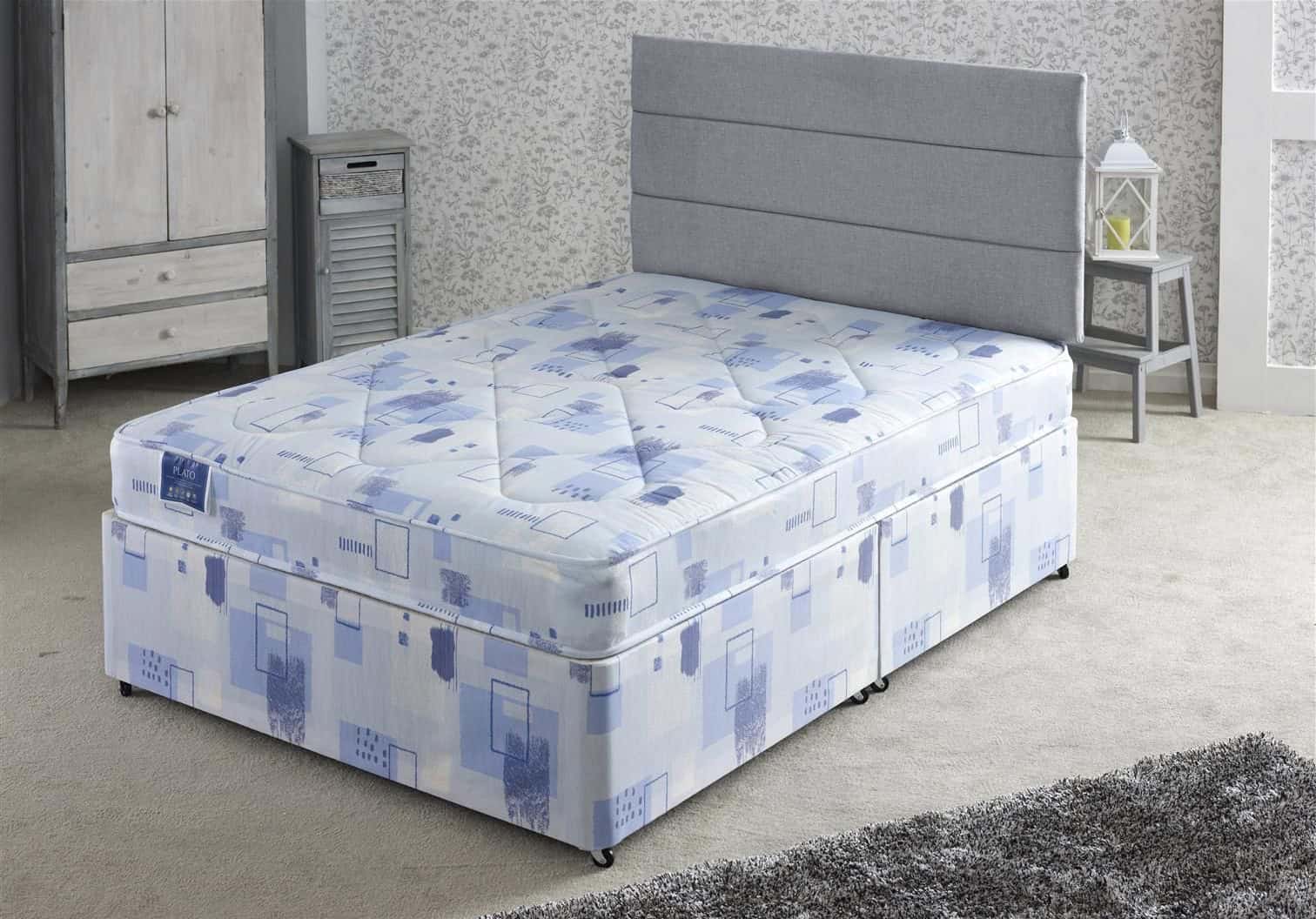 Apollo 4ft Plato Blue & White Bed