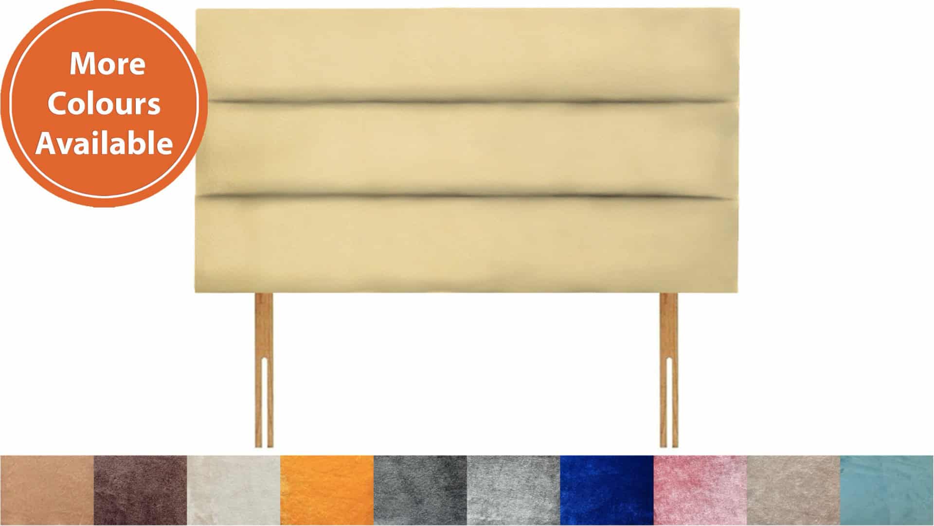 Apollo 3ft Plymouth Headboard in Velvet Fabric