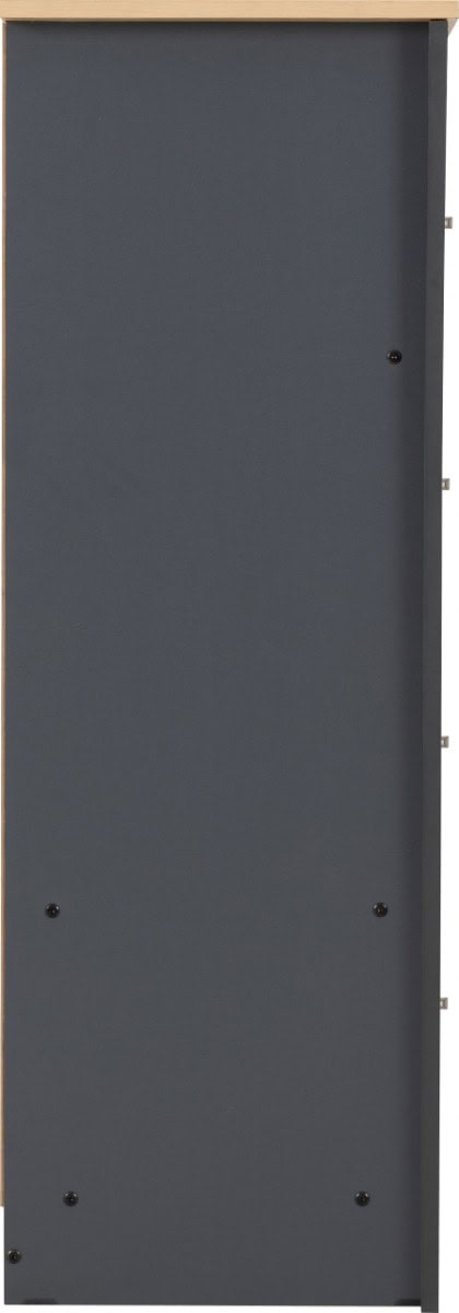 Portland 2+3 Drawer Chest - Grey & Oak - Image 6