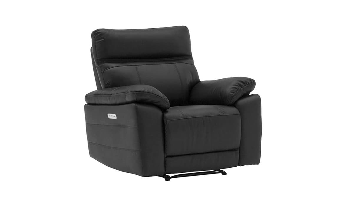 Positano 1 Seater Electric Reclining Armchair – Black