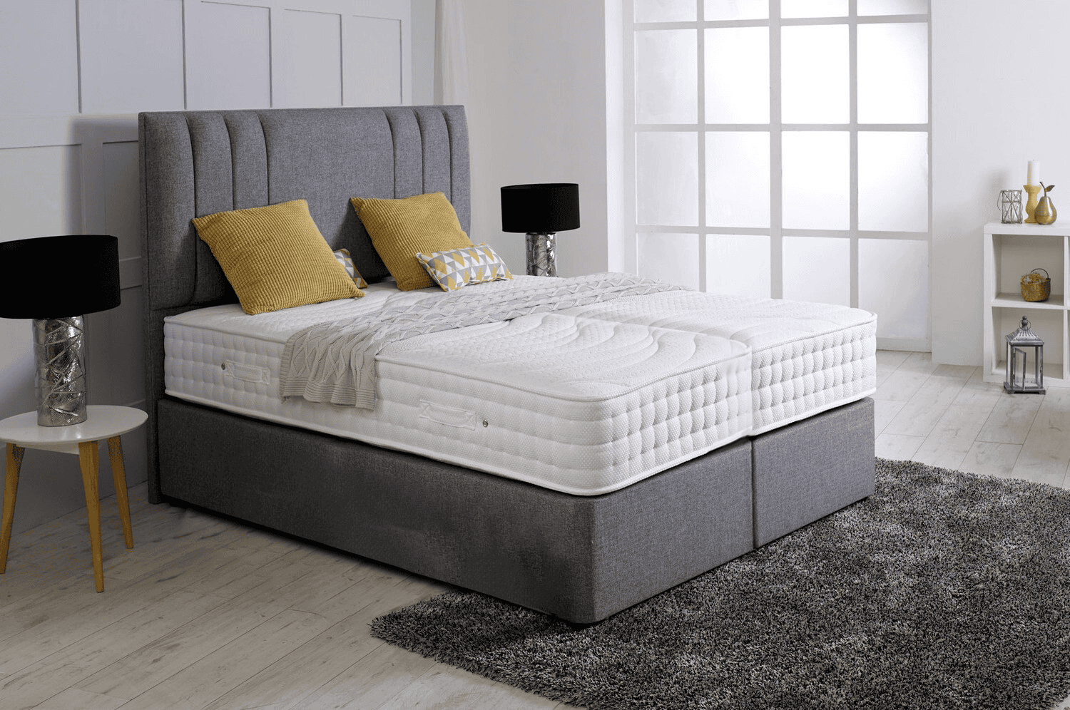 Healthbeds 6ft Latex Gel 1200 Support Zip & Link Divan Bed - Image 3