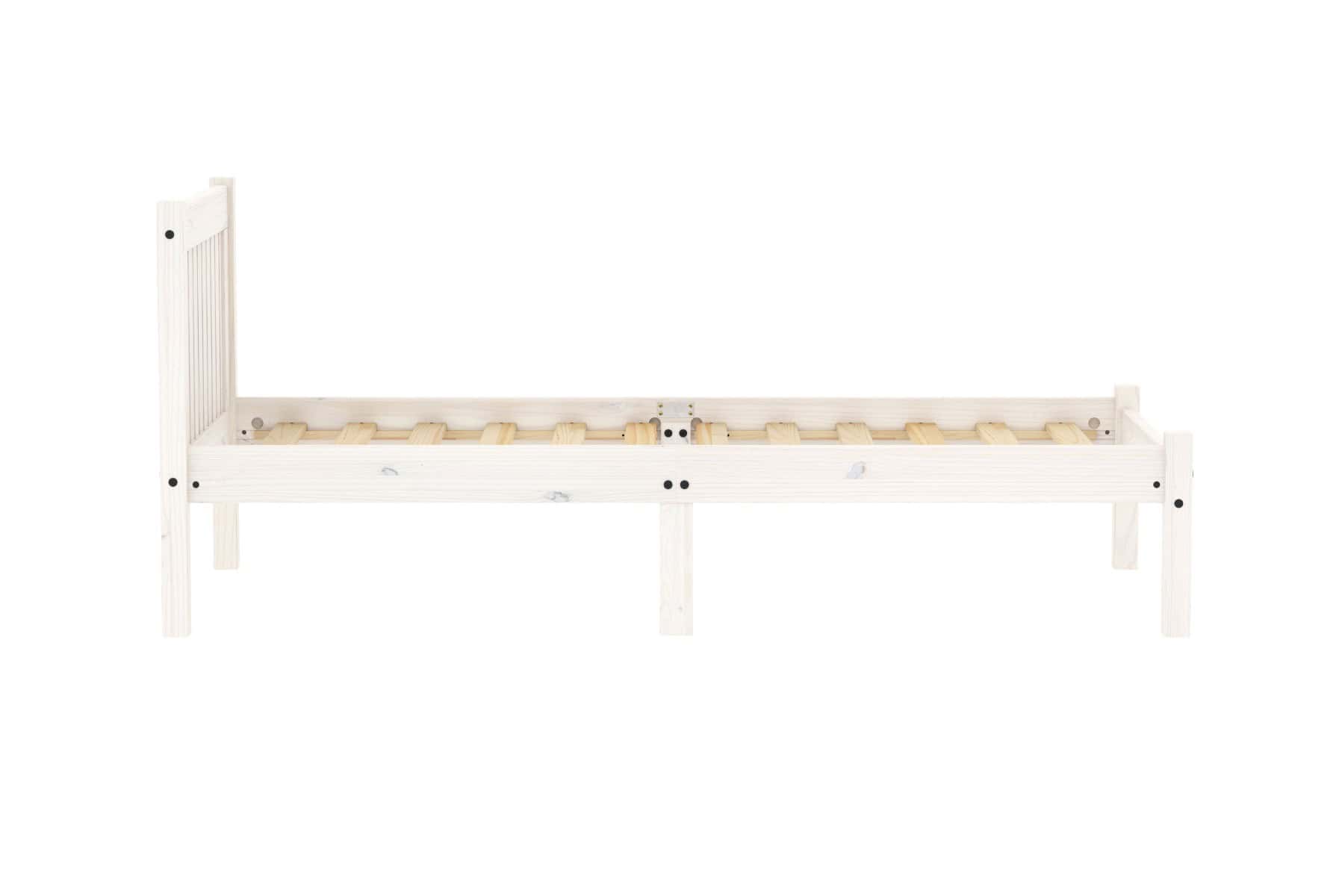 4ft6 Rio Bedframe - White Wash - Image 6