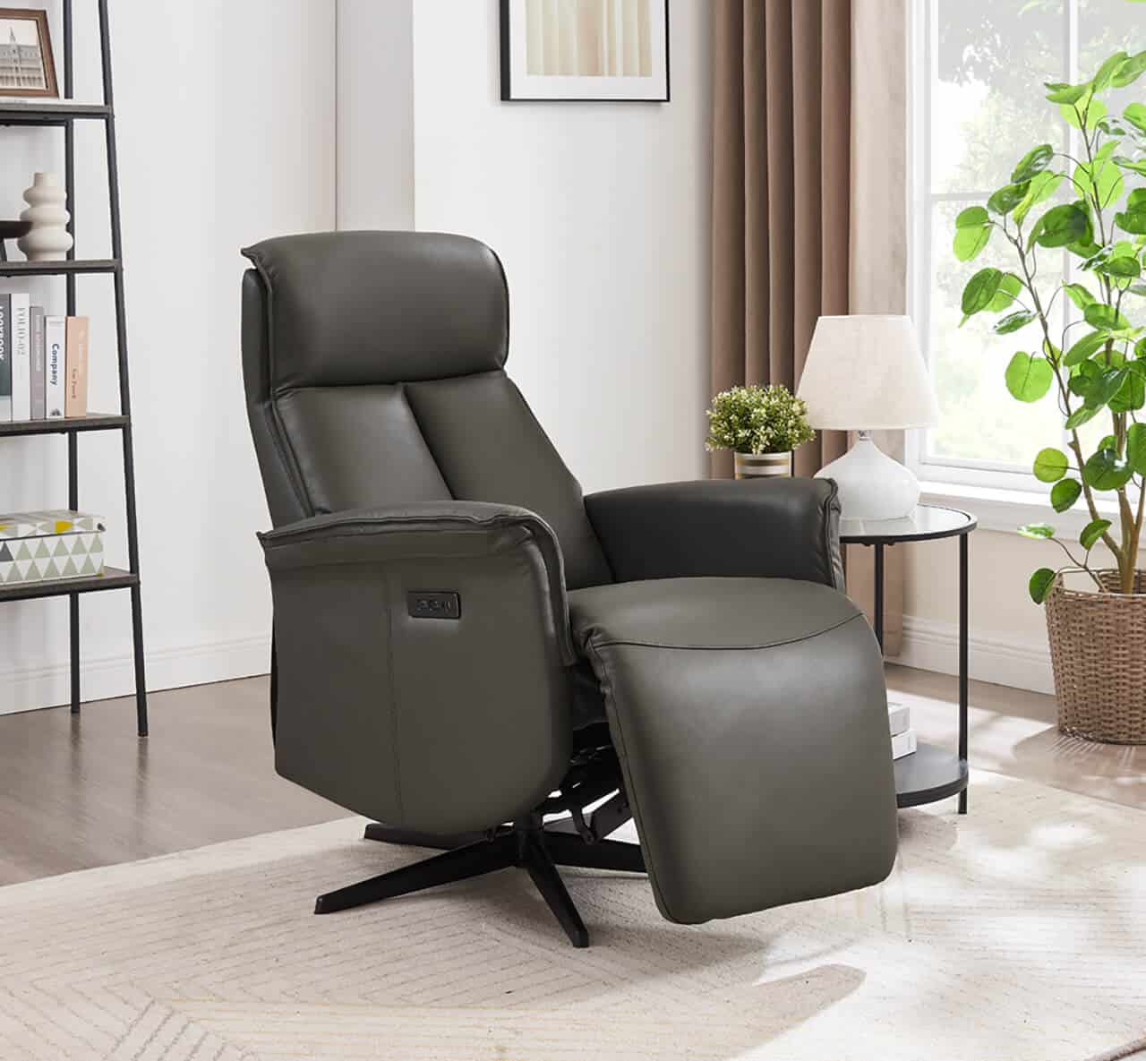 Riya Electric Recliner Accent Chair - Ash - Image 6