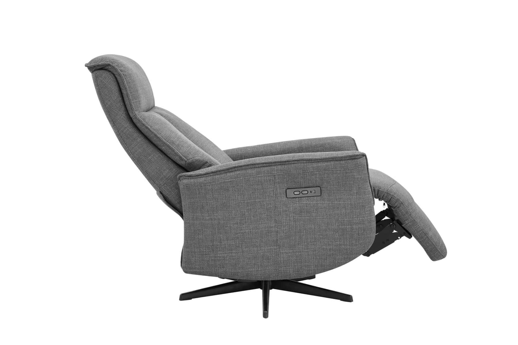 Riya Electric Recliner Accent Chair - Charcoal - Image 3