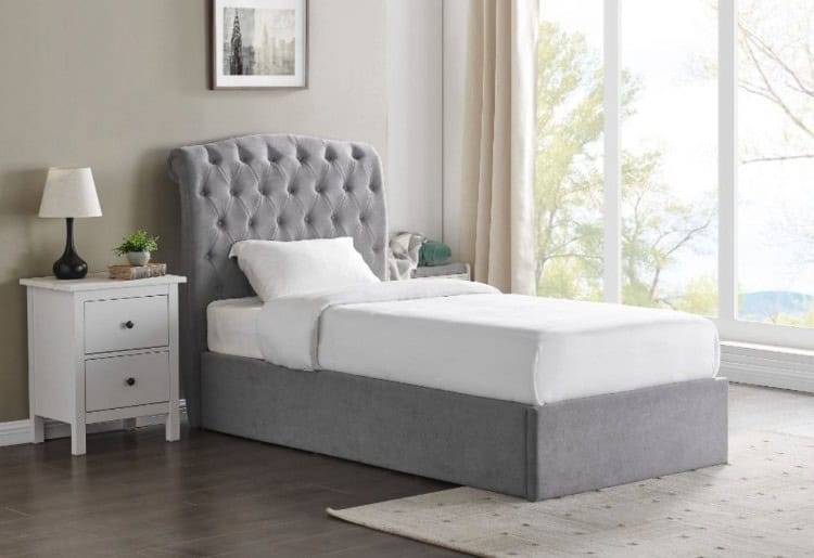 Limelight Rosa 5ft Ottoman - Light Grey - Image 2