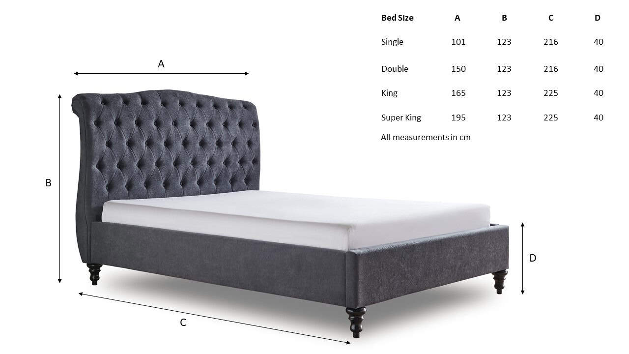 Limelight Rosa 3ft Bedframe - Dark Grey - Image 5