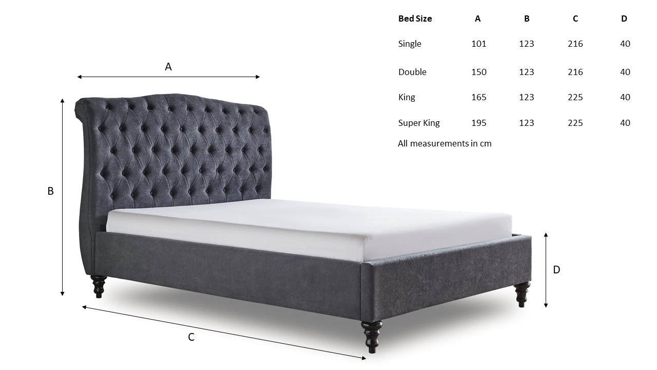 Limelight Rosa 6ft Bedframe - Dark Grey - Image 5