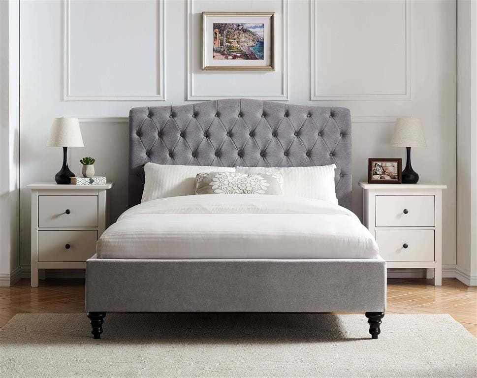 Limelight Rosa 5ft Bedframe - Light Grey - Image 2
