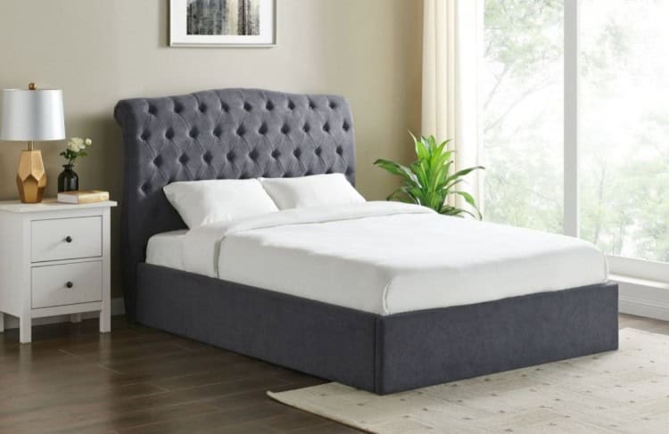 Limelight Rosa 4ft6 Ottoman - Dark Grey - Image 2