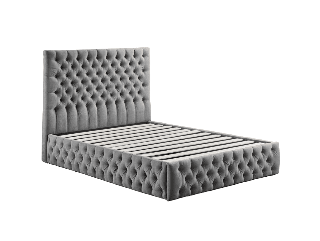 Honey B Rosa 5ft Bedframe - Grey - Image 3