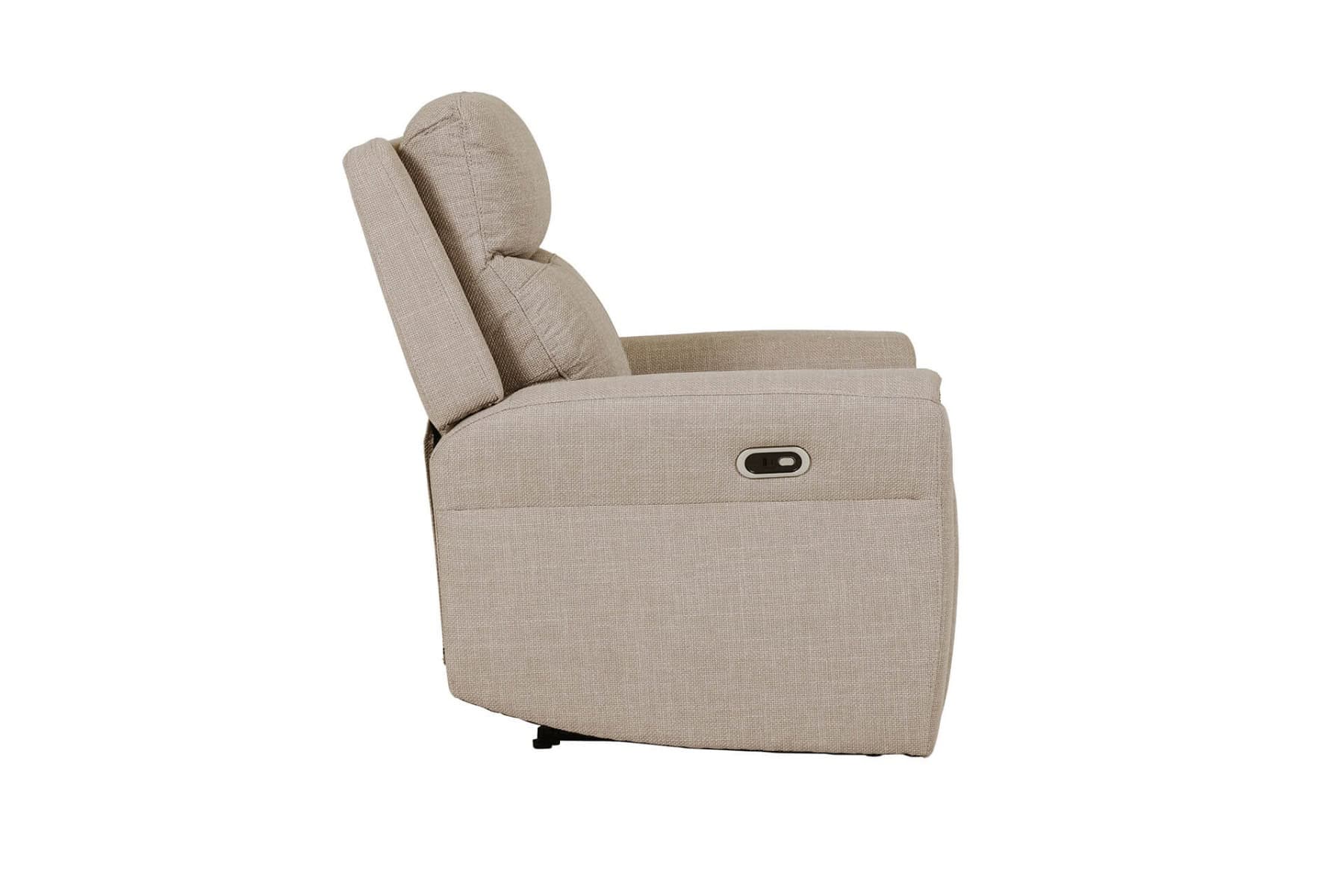 Russo 1 Seater Electric Recliner - Mushroom - Image 6