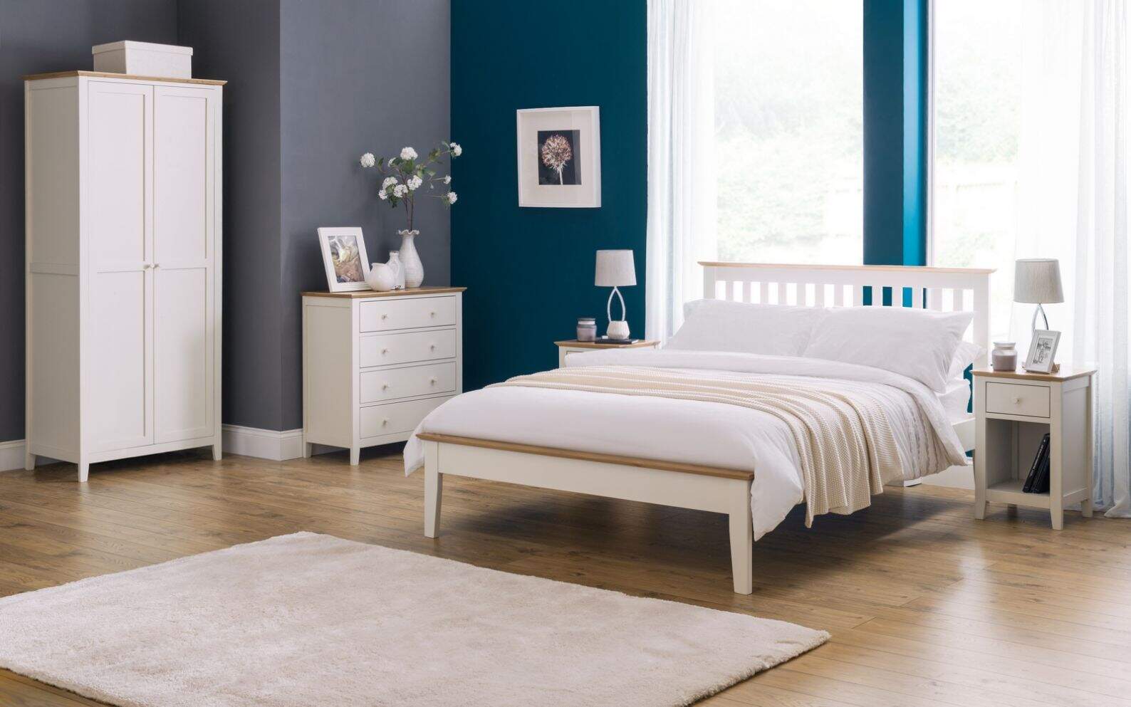 Syracuse 4 Drawer Chest - Ivory & Oak - Image 2