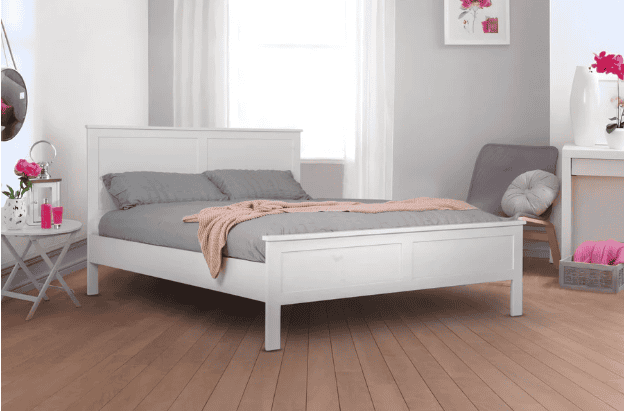 Vogue Sandringham 4ft6 Bedframe - White - Image 2