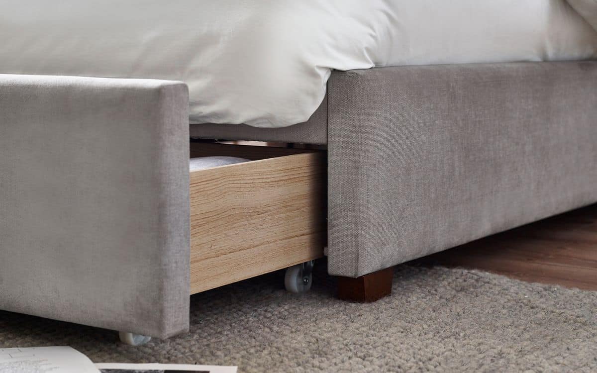 Samira 5ft Bedframe - Grey Velvet - Image 9