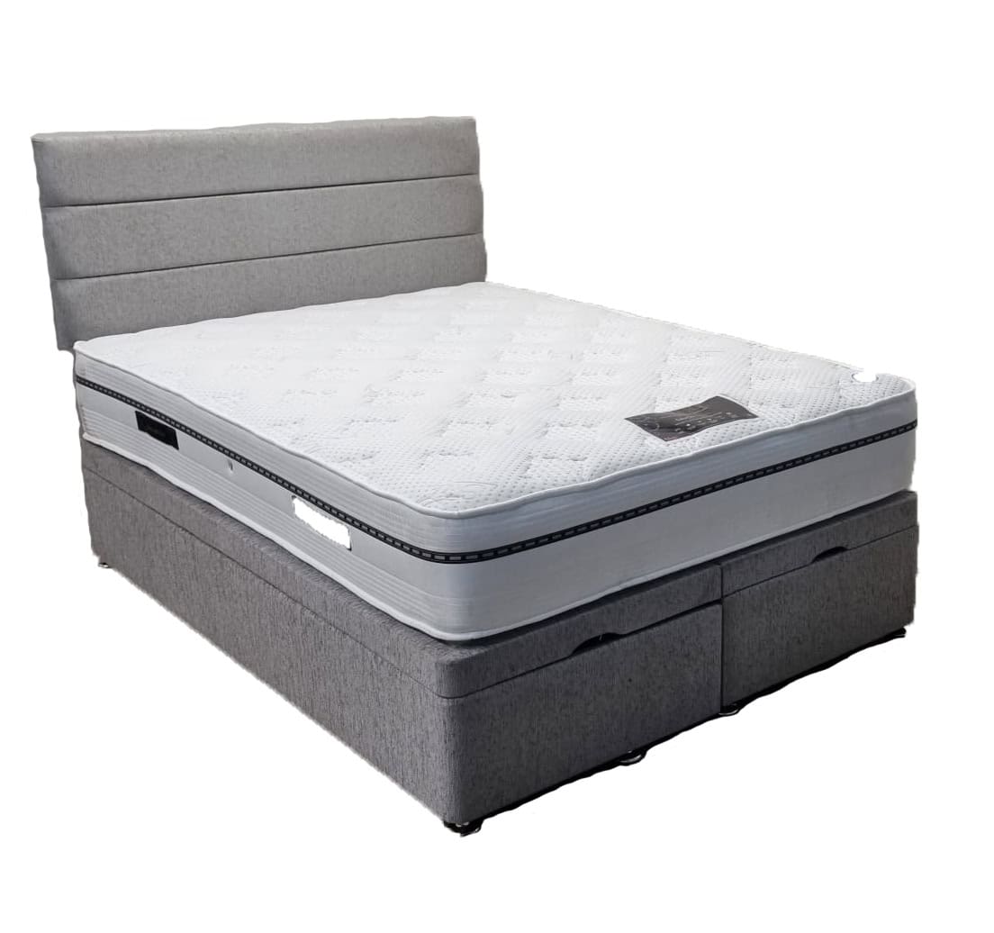 5ft Ottoman W/ Pocket Sprung Mattress & Headboard (Colour Choice) - Image 2