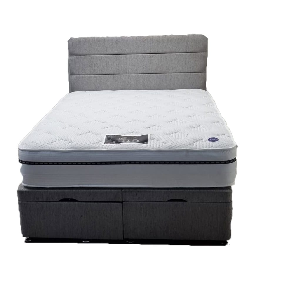 5ft Ottoman W/ Pocket Sprung Mattress & Headboard (Colour Choice) - Image 3