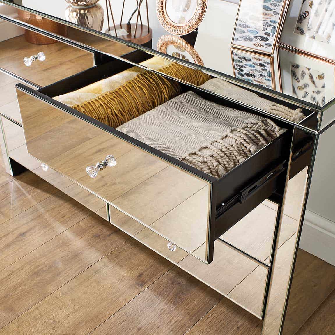 Seville Mirrored 6 Drawer Chest - Image 3