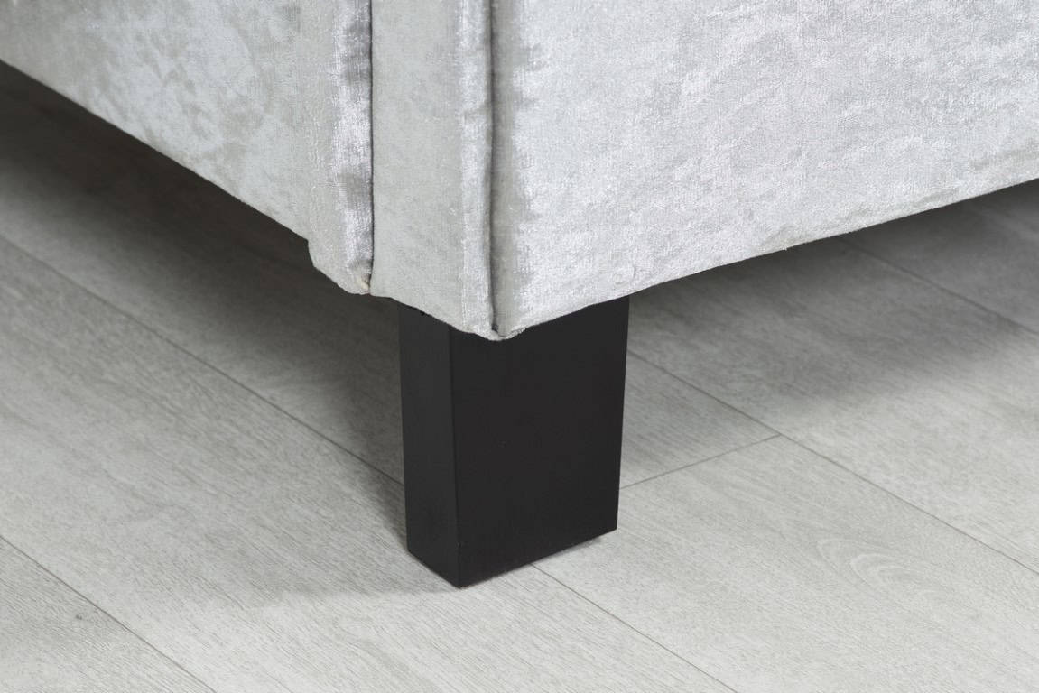 Sienna 4ft Bed - Steel Crushed Velvet - Image 6