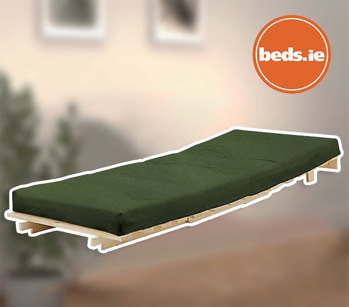 2ft6 Mito Futon Bed with Forest Green Mattress - Image 3