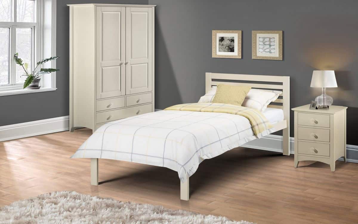 Dumas 3ft Bedframe – Stone White