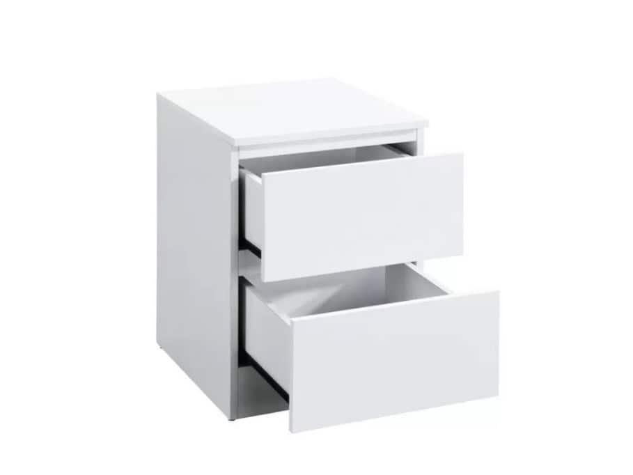 Oslo 2 Drawer Bedside - White - Image 4