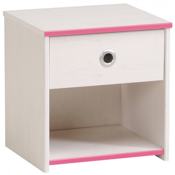 Smoozy Whitewash Bedside Table - Pink or Blue - Image 2