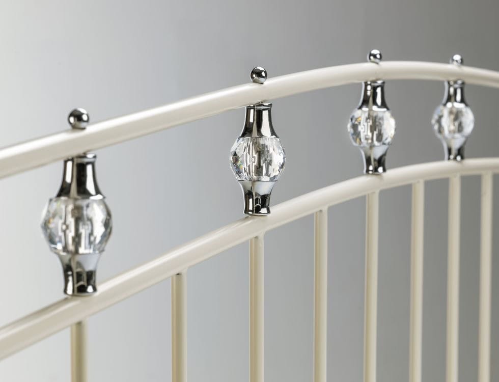 Natalie 3ft Bedframe - Stone White - Image 4