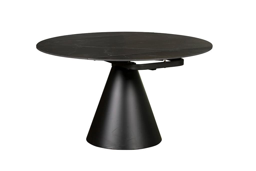 Baker Furniture Sintered Stone Round Extending Table (85cm -135cm) – Black