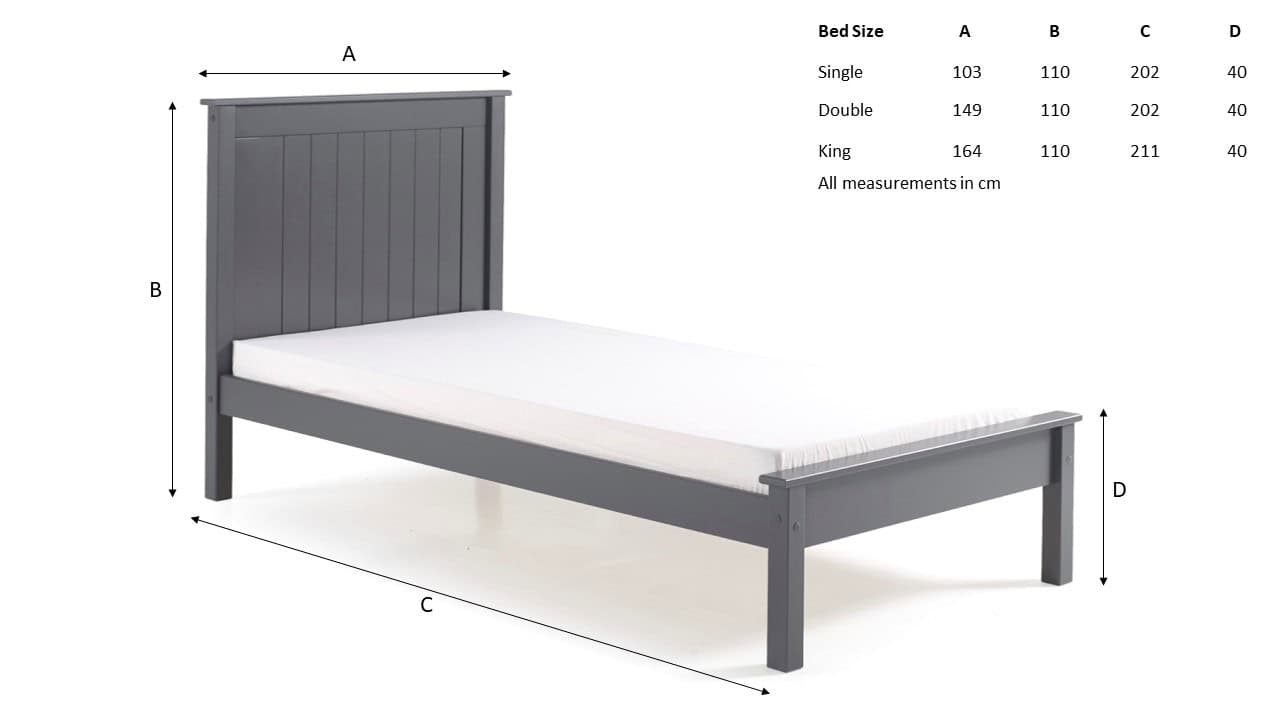 Limelight Taurus Low End 4ft6 Bedframe - Dark Grey - Image 4