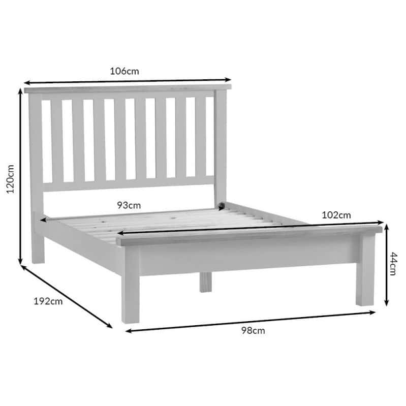 Douglas 3ft Bedframe - White & Oak - Image 5
