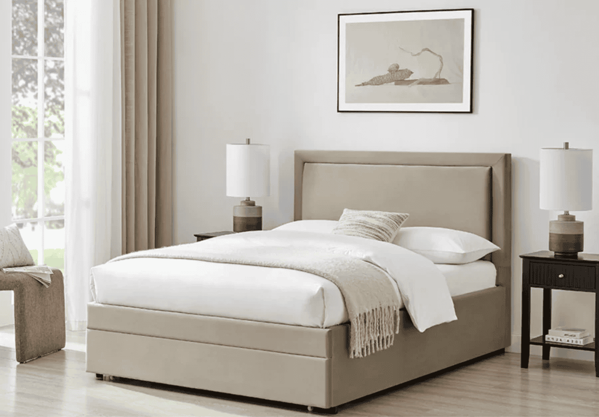 Limelight Ursa 4ft6 Storage Bedframe - Taupe Velvet - Image 2