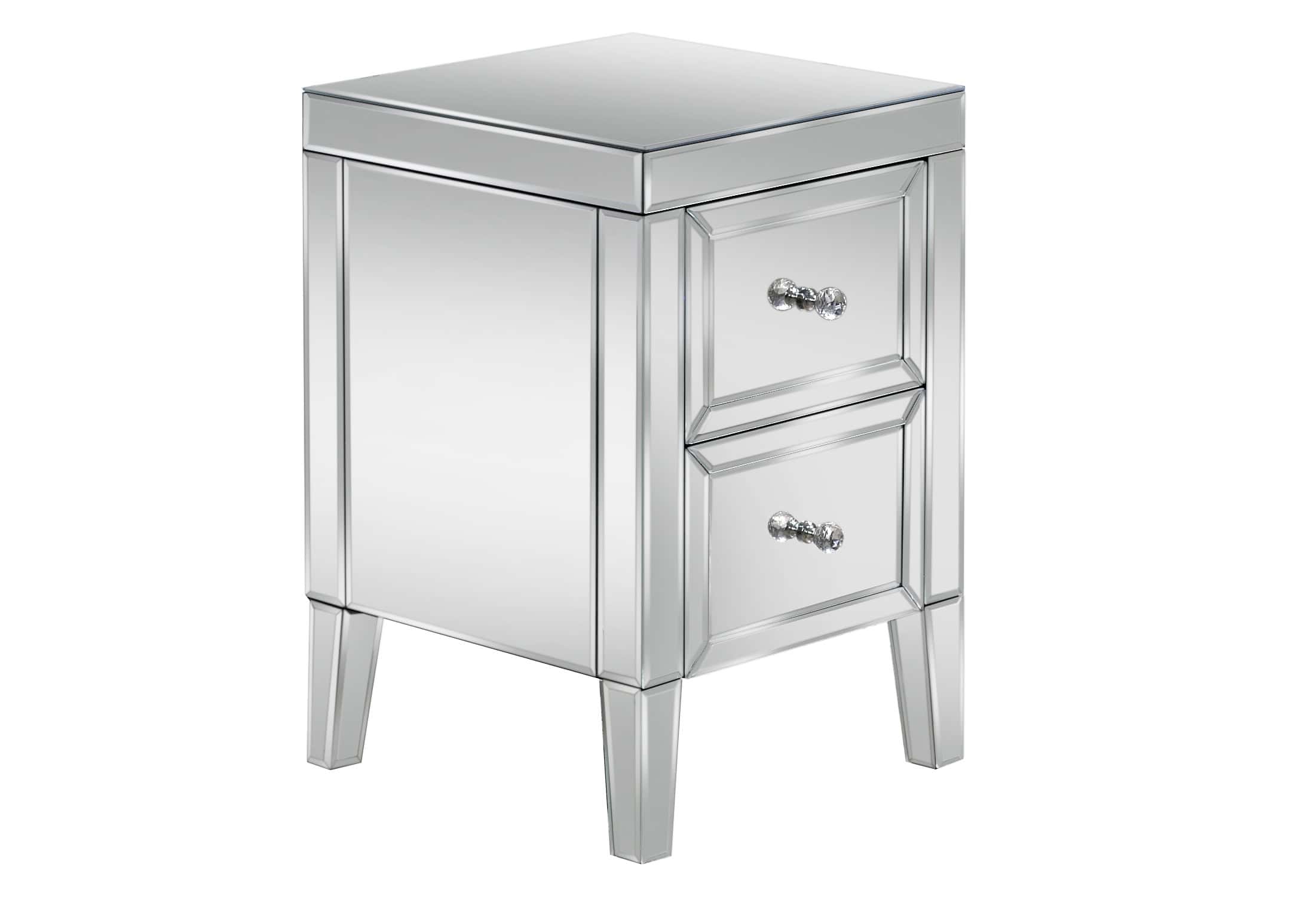 Valencia Mirrored 2 Drawer Bedside - Image 2