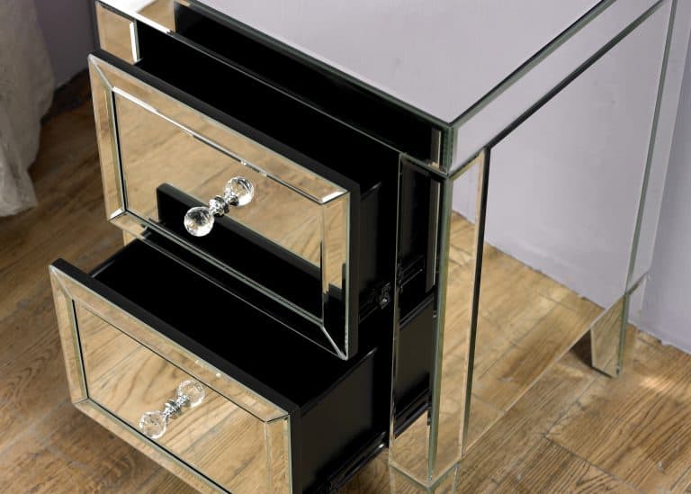 Valencia Mirrored 2 Drawer Bedside - Image 3