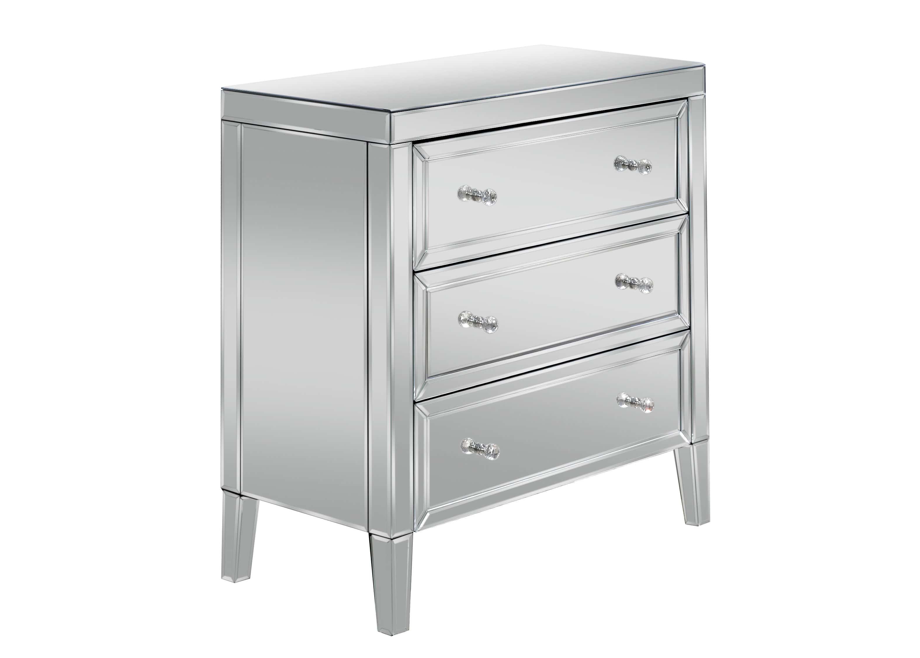 Valencia Mirrored 3 Drawer Chest - Image 2