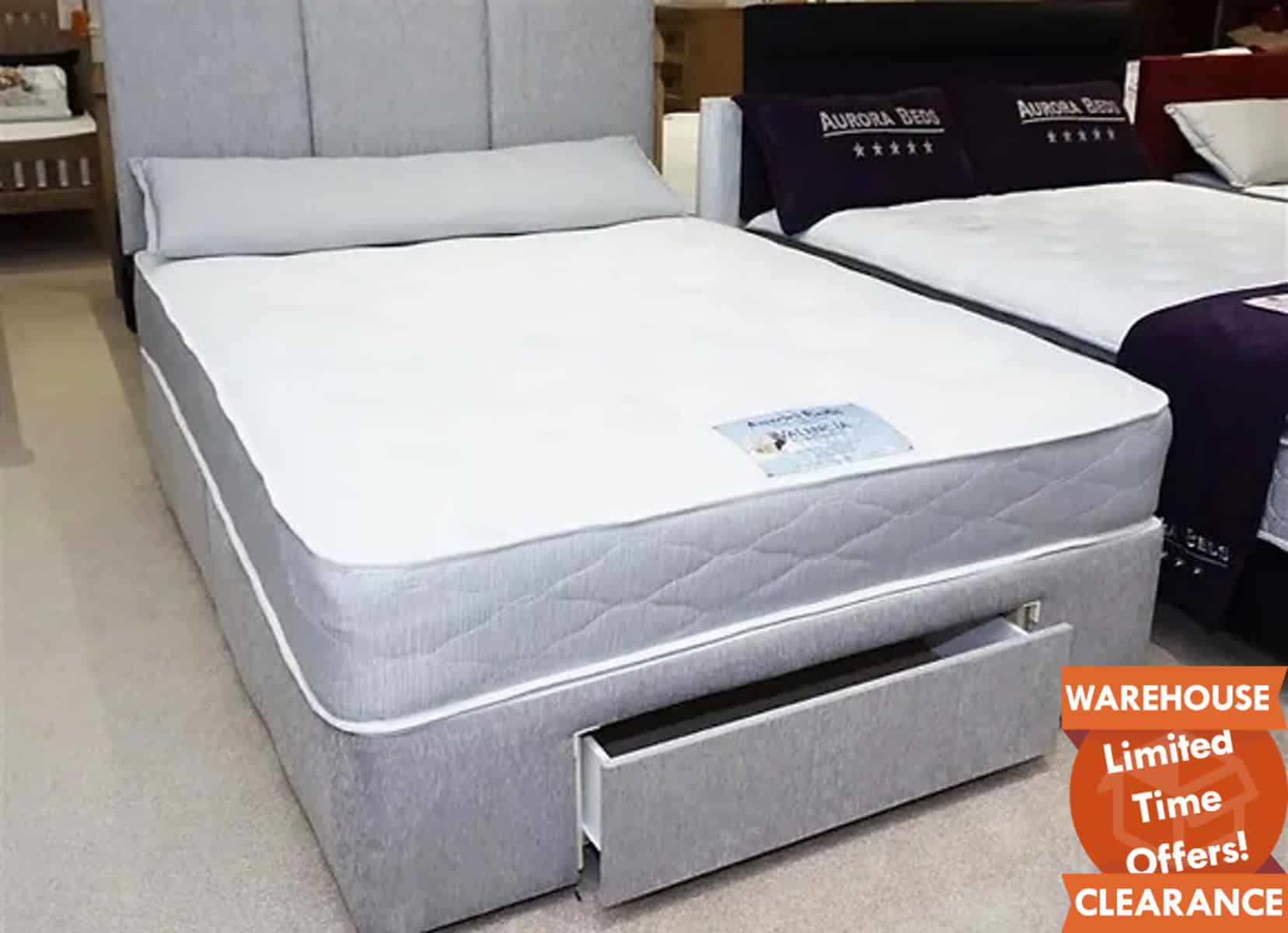 Valencia 6ft End Drawer Divan Bed - Image 2