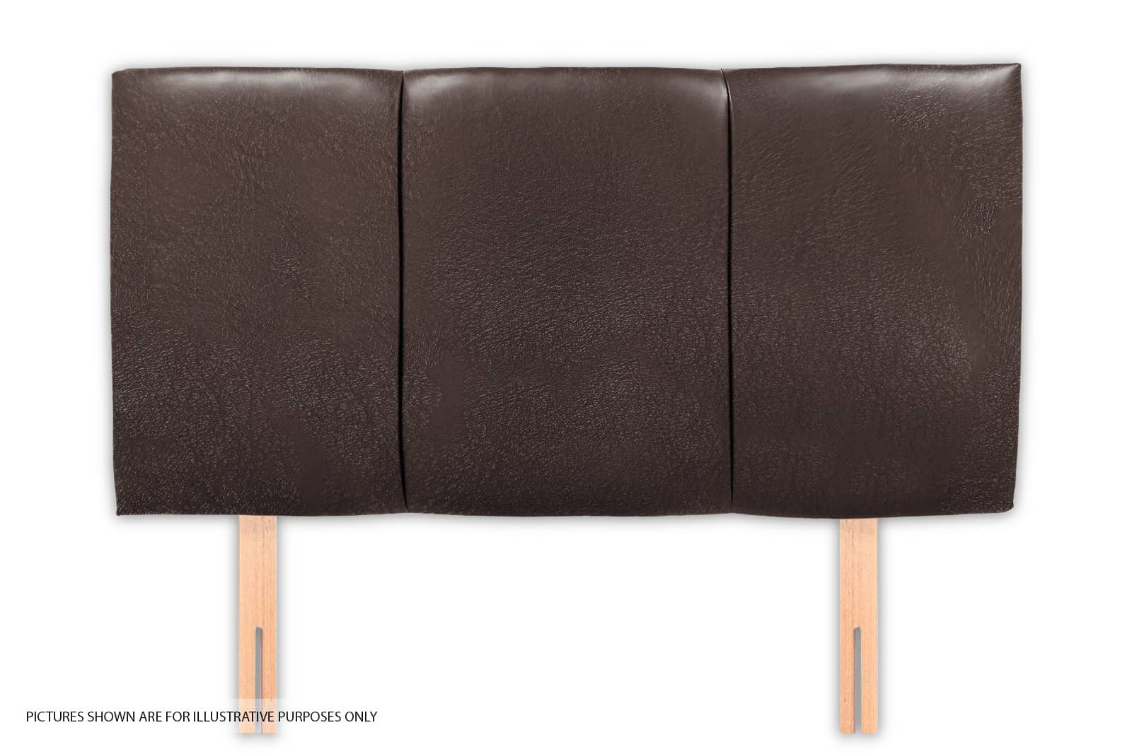 Granada 4ft Headboard - Brown Faux Leather