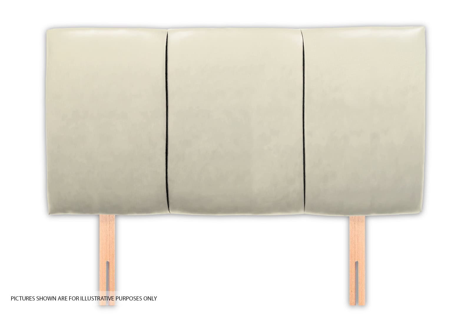 Granada 5ft Headboard - White Faux Leather
