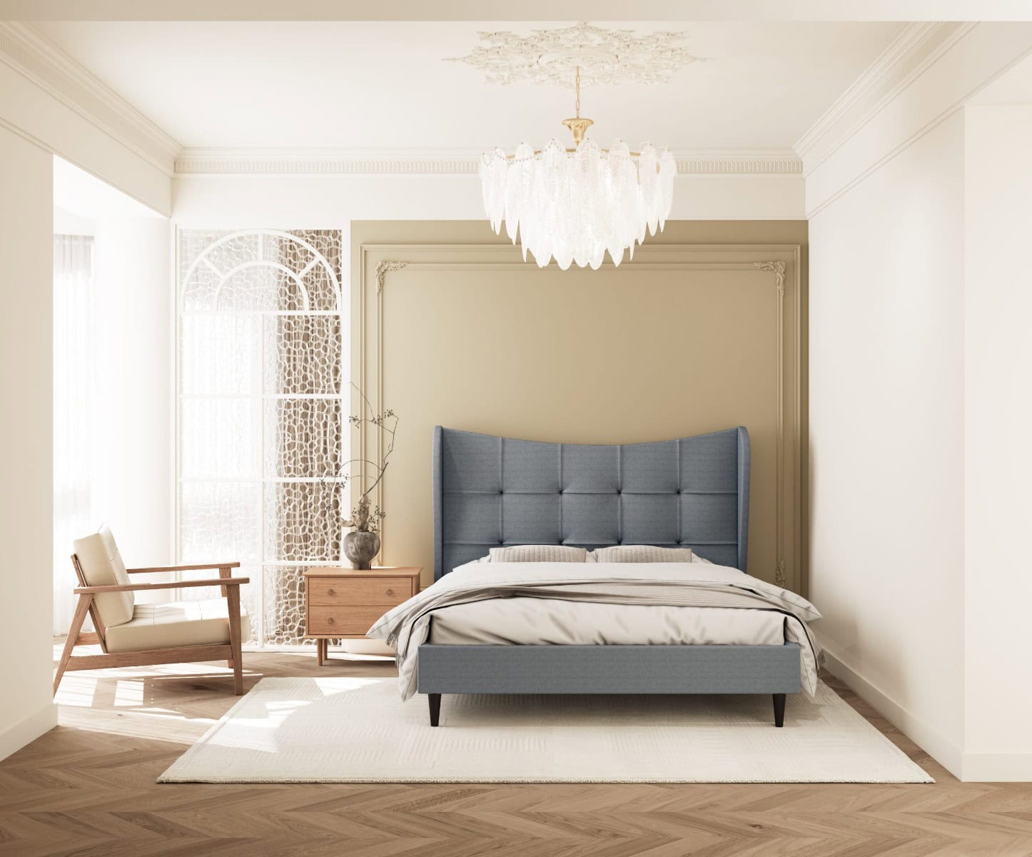 Verona 5ft Bedframe - Grey Fabric - Image 2