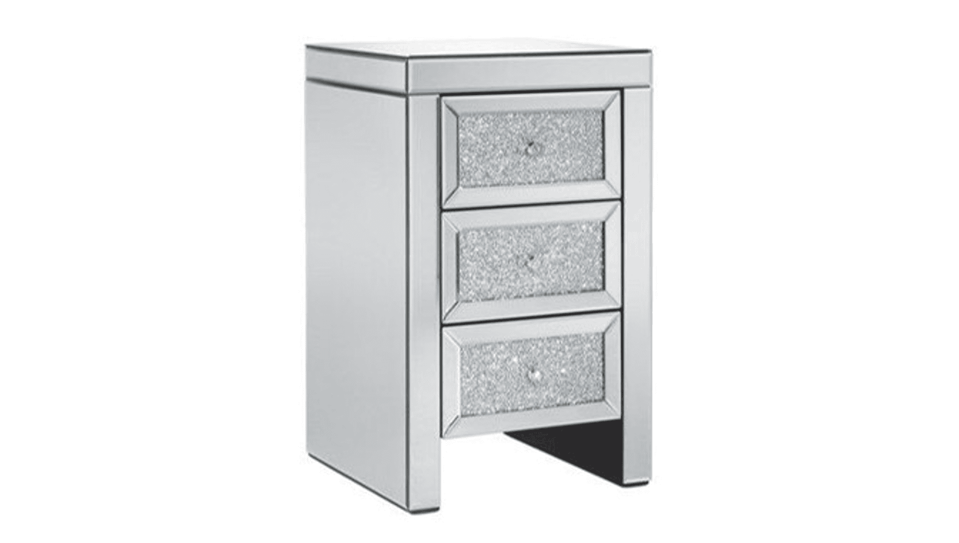Vienna Mirrored 3 Drawer Bedside