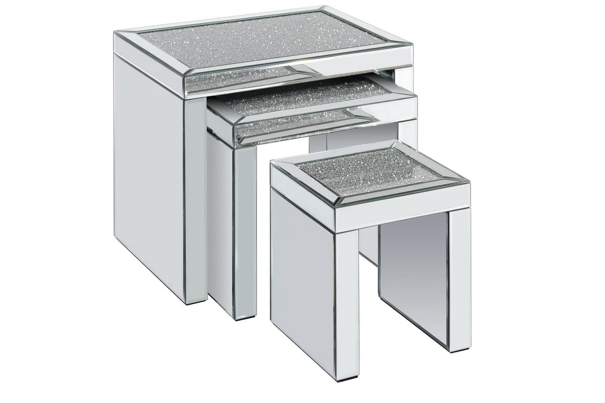 Vienna Mirrored Trio Nest of Tables