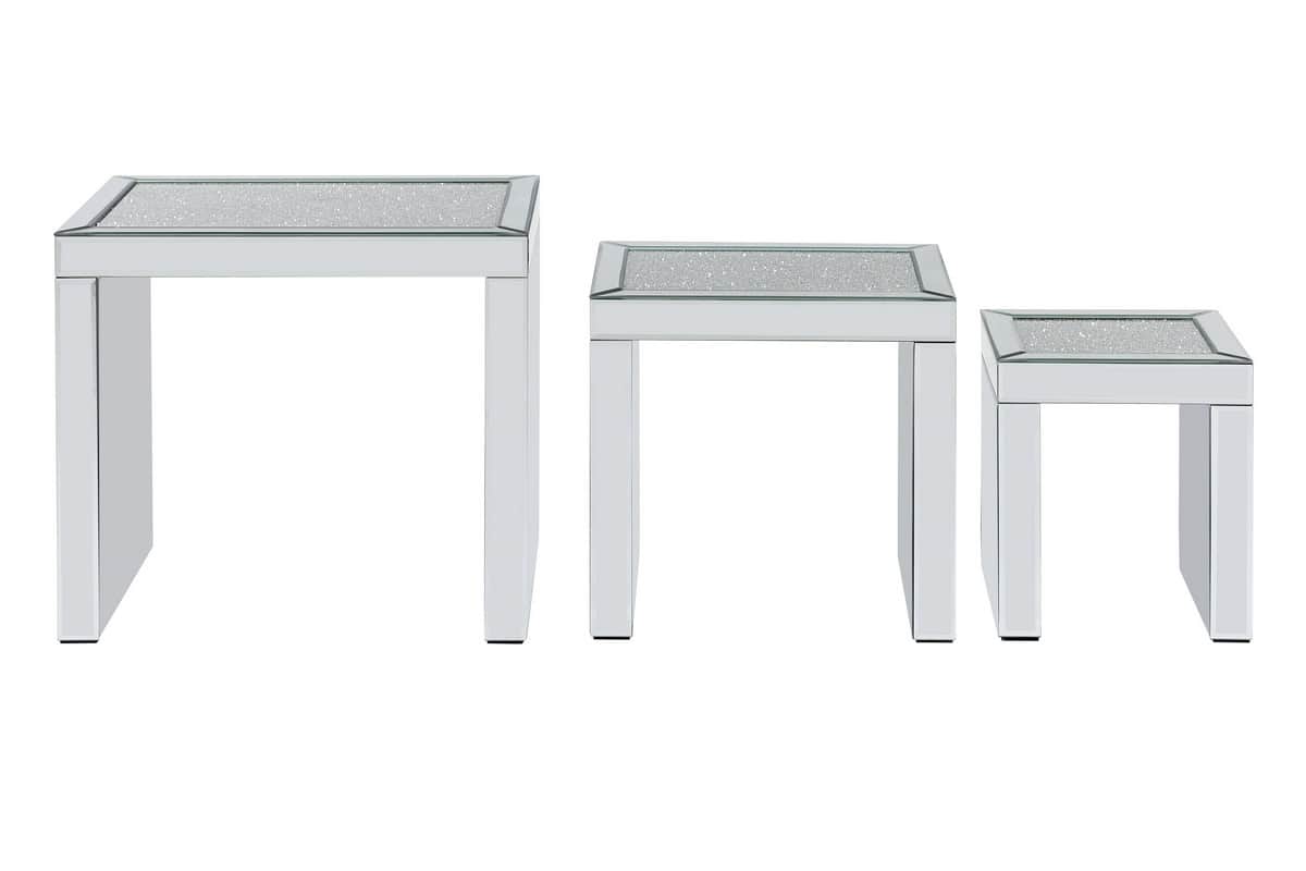 Vienna Mirrored Trio Nest of Tables - Image 3