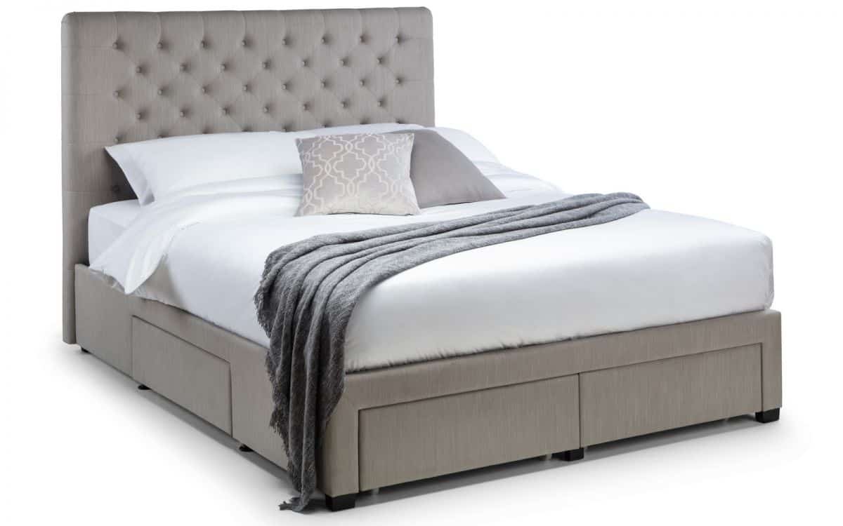 Winston 5ft 4 Drawer Bed - Grey Linen - Image 2